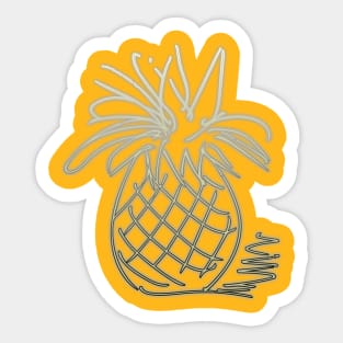 Pineapple Doodle Sticker